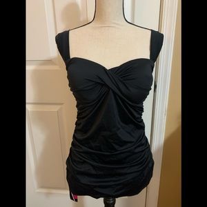 UjENA tankini top, size L, Black, NWT